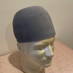 Frank Olive 100% Wool Felt Grey Rounded 1960’s Vintage 7 ½”